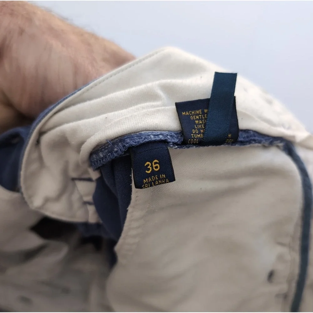 Polo Ralph Lauren Bedford Chino Shorts Mens 36 Classic Fit Navy Embroidered Rope